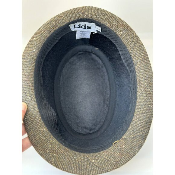 VTG Lids Tweed Bucket Fedora Hat S/M Brown Speckled Wool Blend Classic Style - Picture 5 of 6